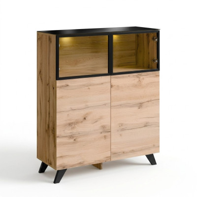 Vitrine Wohnzimmer Möbel Schrank Holz Einrichtung Luxus Modern Design