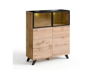 Vitrine Wohnzimmer Möbel Schrank Holz Einrichtung Luxus Modern Design