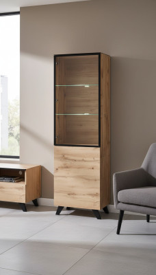 Wohnzimmer Luxus Vitrine Schrank Holz Modern Möbel Designer Einrichtung