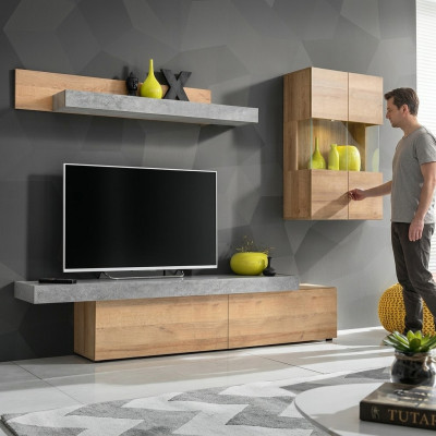 Wohnzimmer Wohnwand Modern Designer TV-Ständer Wandschrank Neu