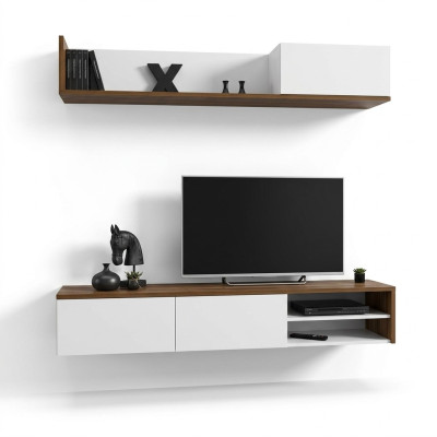 Wohnwand Wandregal Moderne Design TV-Ständer Wohnzimmer Einrichtung Neu
