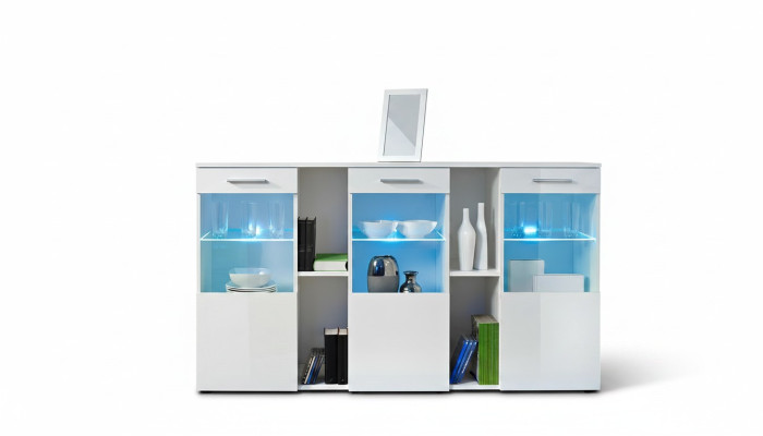 Designer Neu Weiß Kommode Luxus Wohnzimmer Modern Holz Möbel