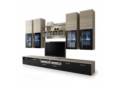 Wohnzimmer Komplett TV-Ständer Design Wandschrank Luxus Wohnwand Einrichtung Neu