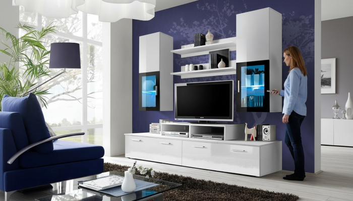 Wohnzimmer Komplett Wohnwand Regale Luxus Wandschrank Neu Einrichtung