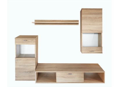 Wohnwand Modern Vitrine TV-Ständer Wohnzimmer Wand Regale Neu