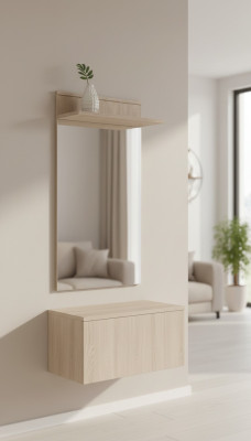 Luxus Kleiderständer Flur Spiegel Garderobenständer Holz Einrichtung Design