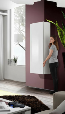 Luxusná moderná visiaca drevená výstavná skriňa na dekoráciu obývacej izby nová