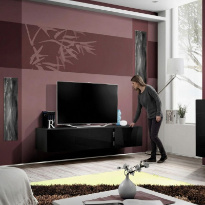 Moderná luxusná drevená televízna skriňa