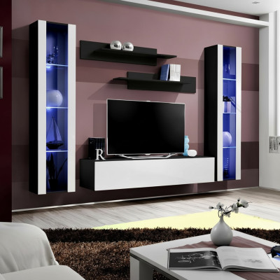 Moderný drevený TV nástenný držiak, moderný nábytok do obývačky