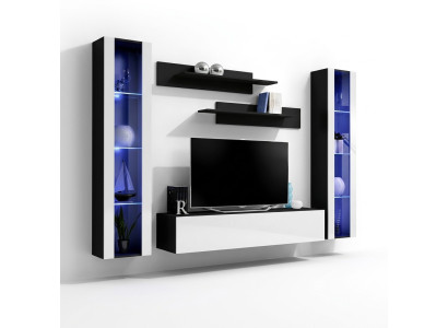 Moderný drevený TV nástenný držiak, moderný nábytok do obývačky