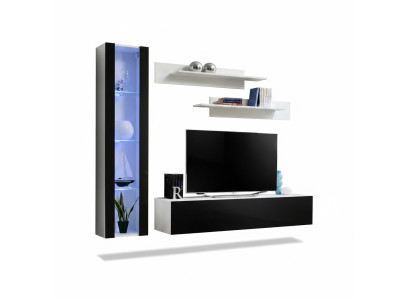 Luxus Set 4tlg Designer Wohnwand Wohnzimmermöbel TV Ständer Einrichtung Möbel