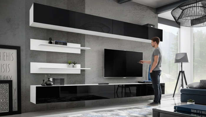 Wandschrank Wohnzimmer tv Ständer Luxus Wohnwand Holzmöbel Neu Modern