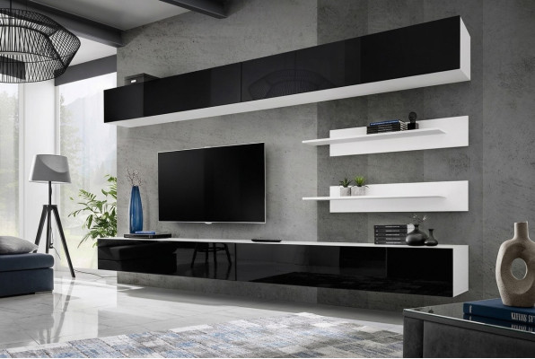 Wandschrank Wohnzimmer tv Ständer Luxus Wohnwand Holzmöbel Neu Modern