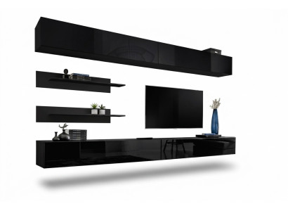 Wohnzimmer Wand Regal Garnitur 6tlg. Design Wohnwand Wandschrank Design
