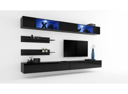 Wohnzimmermöbel Set Wohnzimmer TV-Ständer Wandschrank 6tlg. Wohnwand Einrichtung