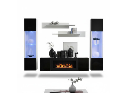 Wohnzimmer Wohnwand TV-Ständer Regal Luxus Design Set 5 tlg Modern Möbel Neu
