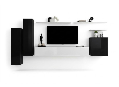 Wohnwand Set 7tlg TV-Ständer Luxus Designer Sideboard Wohnzimmer Wandregal Neu