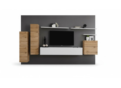 Wohnwand Wohnzimmer Set 7tlg TV Ständer Neu Regal Luxus Modern Design Möbel