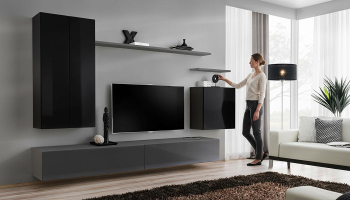 Wohnwand Sideboard Wandregal tv Schrank Regal Wandschrank Wohnzimmer Möbel