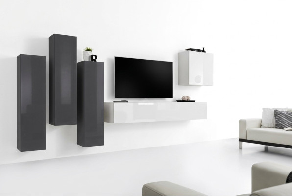 Wohnzimmer Set Wohnwand Wandschrank TV-Ständer Designer Garnitur Neu Möbel
