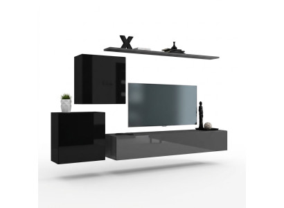 Wohnzimmermöbel Set Designer Wohnwand Sideboard 2x Wandschrank 4tlg Designer Neu