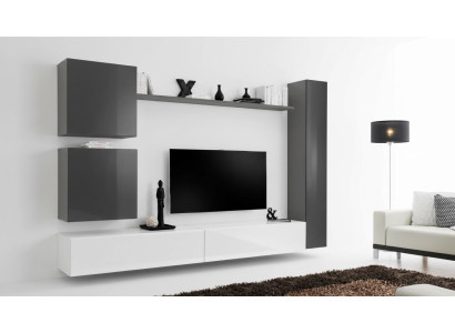 Grau Wandschrank Holzmöbel Modernes Schrank Sideboard Wandschrank Neu