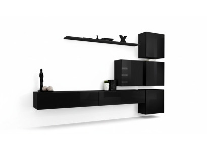 Wohnzimmer Set Wandregal Sideboard Wohnwände Wandschrank Komplett 7tlg. Neu