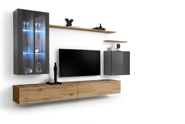 Designer Komplett Luxus Garnitur Wohnzimmermöbel Regale Stil Modern Sideboard