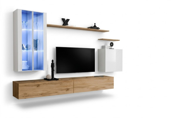Holzmöbel TV-Ständer Wandschrank Wohnzimmermöbel Komplett set Stil Designer