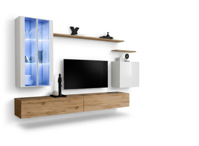 Holzmöbel TV-Ständer Wandschrank Wohnzimmermöbel Komplett set Stil Designer