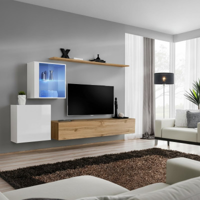 Wohnwand 260 cm Luxus Wand Schrank Wohnzimmermöbel Regale Einrichtung Modern