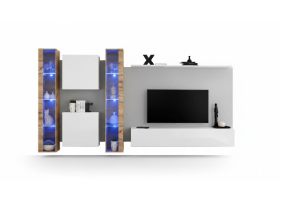Weiß TV-Ständer Wohnwand Wandschrank Design Wohnzimmermöbel Luxus Sideboard