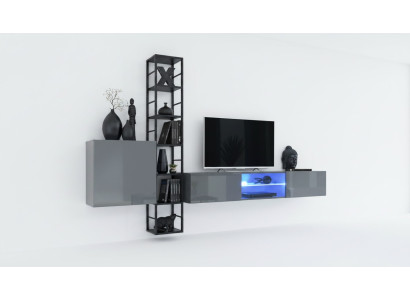 Wohnzimmermöbel Wohnwand Holz Einrichtung TV-Ständer Komplett Neu Möbel