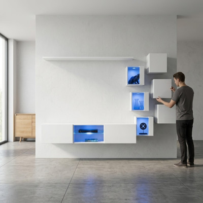 Luxus Wohnwand Einrichtung Neu Möbel Wandschrank Wohnzimmermöbel Komplett