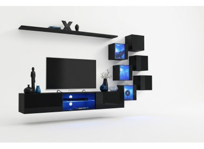 TV-Ständer Wohnwand Sideboard Luxus Garnitur Modern Designer Regale Komplett