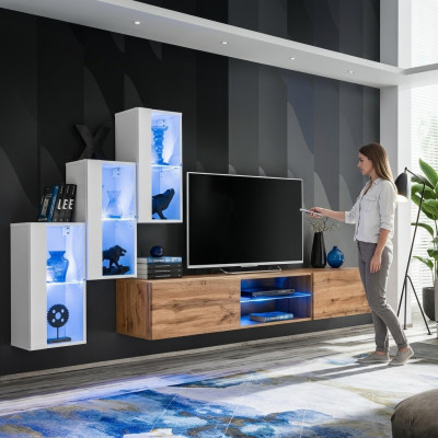Wohnzimmer Neu Wohnwand Einrichtung Modern Modern TV-Ständer Wandschrank