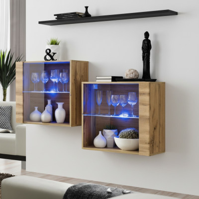 Modern Möbel Luxus Wohnwand 130 cm Wohnzimmer Einrichtung Komplette Set 3tlg.