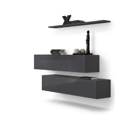 Moderne Wohnwand Einrichtung Luxus Designer Komplette Set 3tlg.Wohnzimmermöbel