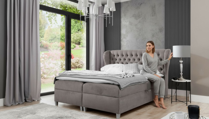 Chesterfield Boxspringbett Luxus Schlafzimmer Einrichtung Modern Polsterbett