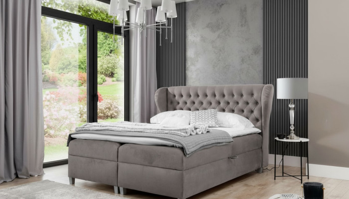 Chesterfield Boxspringbett Luxus Schlafzimmer Einrichtung Modern Polsterbett