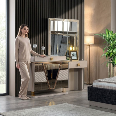 Modern Schminktisch luxus Möbel Spiegel Neu Einrichtung Schlafzimmer