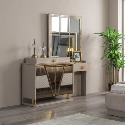 Modern Schminktisch luxus Möbel Spiegel Neu Einrichtung Schlafzimmer