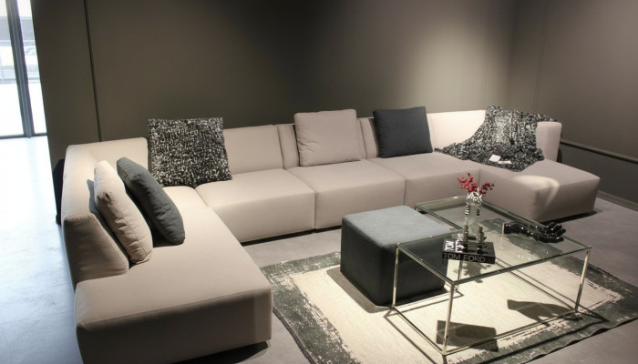 U-Form Sofa Modern Ecksofa mit Couchtisch Polstercouch Wohnzimmer Möbel