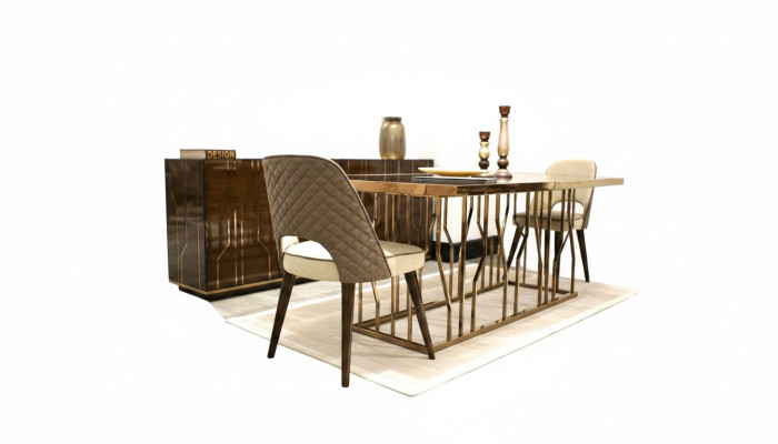 Design Stuhl Stoff Polster Luxus Möbel Esszimmer Modern Einrichtung