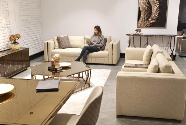 Wohnzimmer Set Sofa Zweisitzer Modern Sofa Dreisitzer Polster Möbel Couchtisch