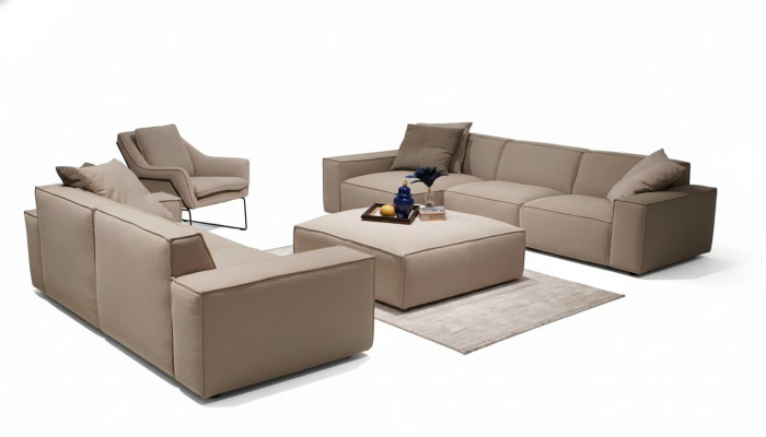 Wohnzimmermöbel Set 4 tlg Luxus Einrichtung Sofagarnitur Design Ecksofa