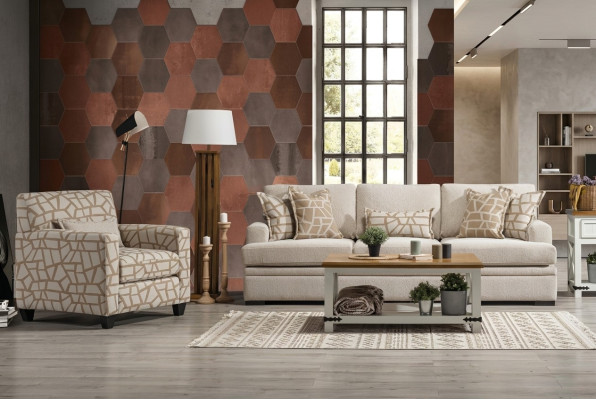 Wohnzimmer Möbel Sofagarnitur 2tlg Dreisitzer Sofa Modern Sessel Design