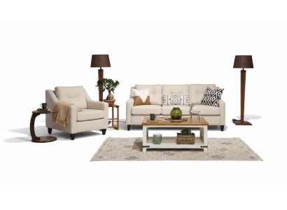 Design Wohnzimmer Sofagarnitur Dreisitze Sofa Modern Einrichtung Sessel