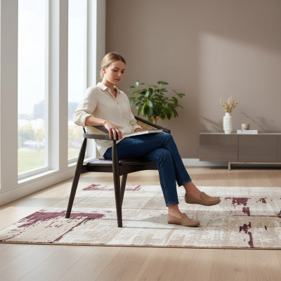 Design Armlehnstuhl Braun Holzstuhl Neu Möbel Sitz Esszimmer Einrichtung