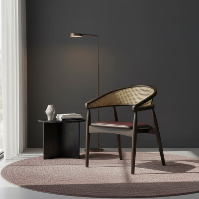 Design Armlehnstuhl Braun Holzstuhl Neu Möbel Sitz Esszimmer Einrichtung
